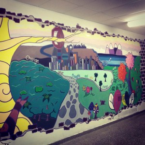 an example of Shayna Tate's work - Shayna will be in this week to start working on a mural for St. Anthony.